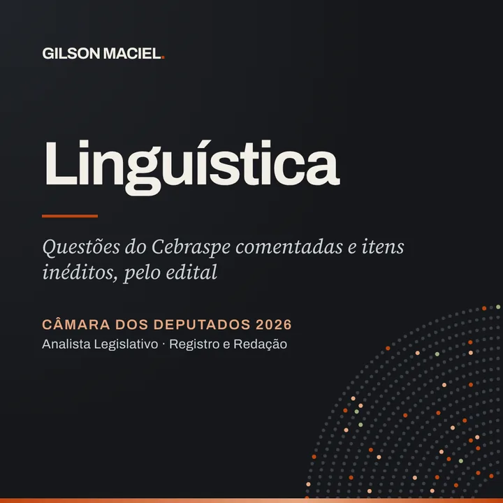 Capa do curso Linguística, Câmara dos Deputados 2026